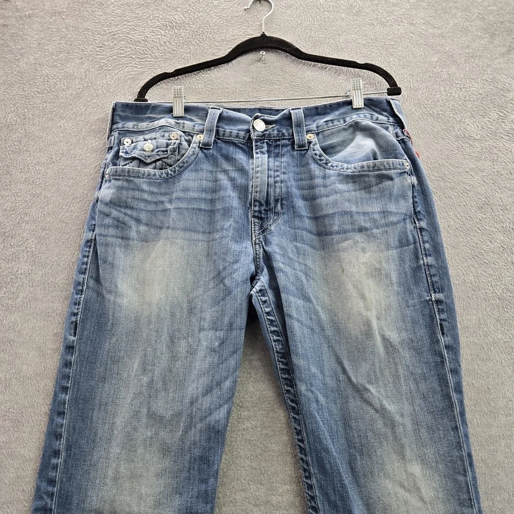 True‎ Religion Men Jeans 36 Blue Denim Ricky Relaxed Straight 32